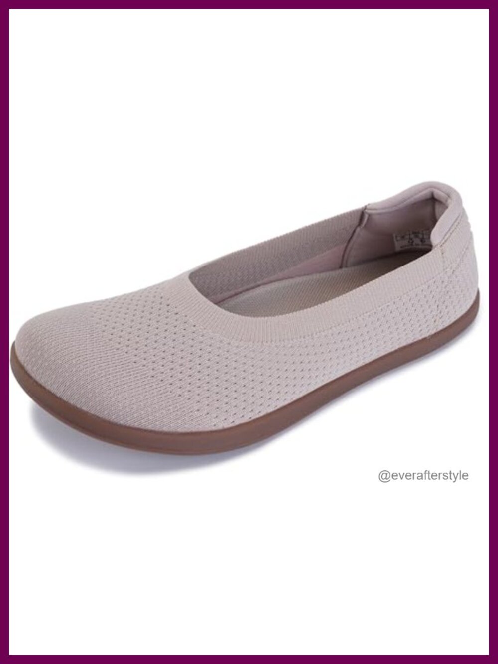 Wide Toe Box Barefoot Ballet Flats Breathable Knit Slip-On